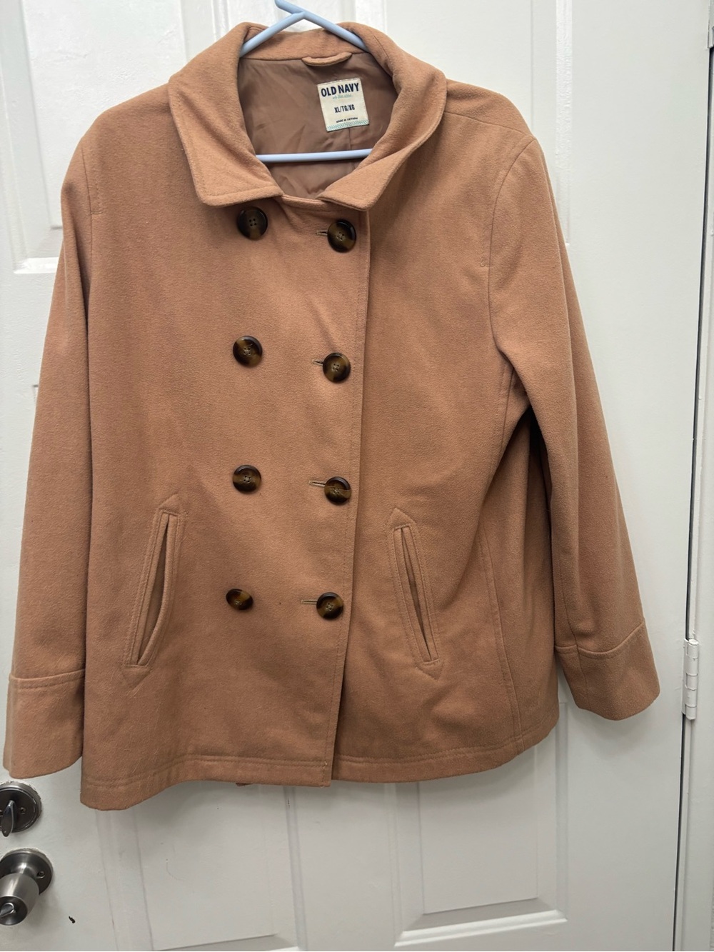 Old Navy Women's Double-Breasted Tan Peacoat